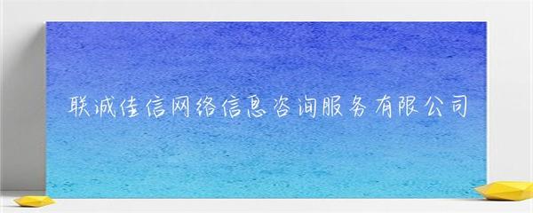 联诚佳信网络信息咨询服务 专业信息咨询，赋能企业决策
